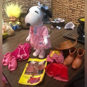 Antique Travels With Belle Dog Doll with (2)  Extra Outfits